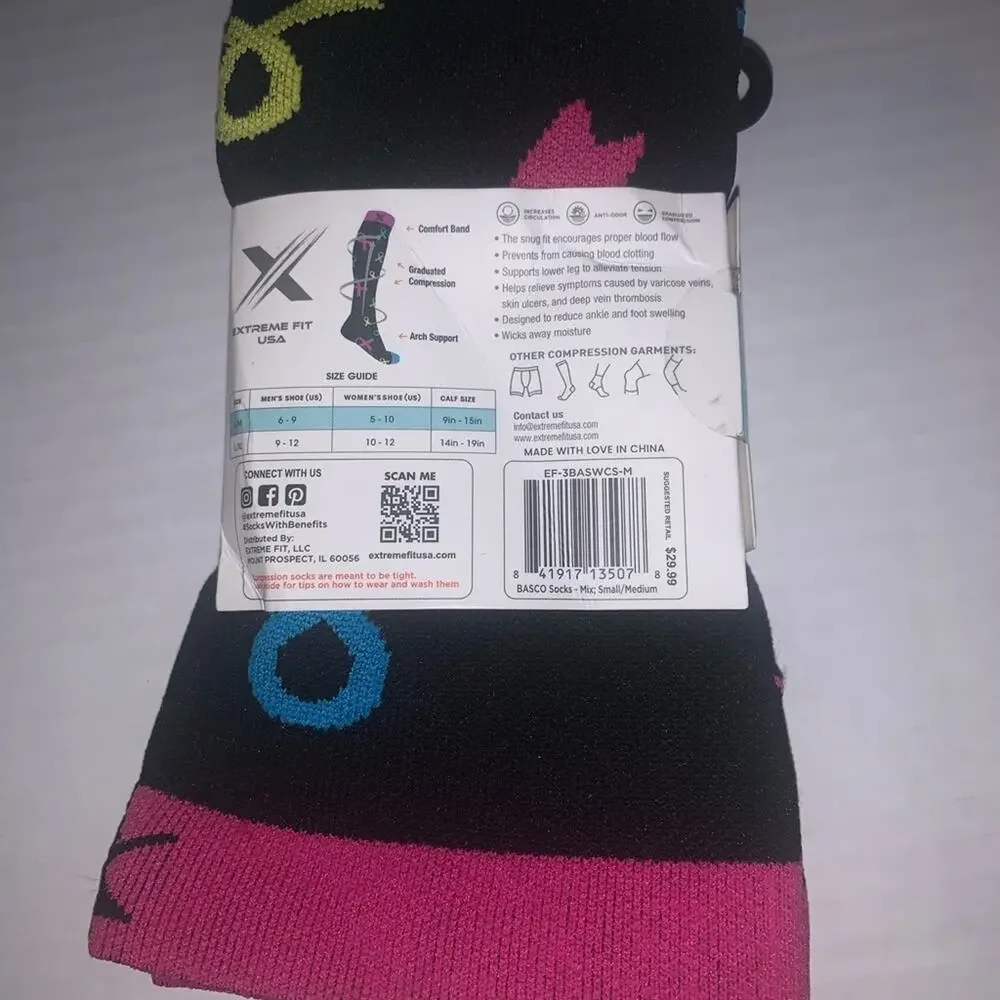 EXTREME FIT USA Ribbons‎ Compression Socks S/M
